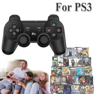 1 Paquete-NEGRO Controlador de Video Inalámbrico Bluetooth para PS3 Playstation 3 Gamepad🎮 Foto 1 de 4