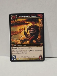 World Of Warcraft TCG Fields Of Honor Plainsrunner Marun Regular Common - Picture 1 of 2