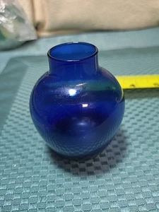 Cobslt Blue Mini Vase 3 Inches Tall - Picture 1 of 7