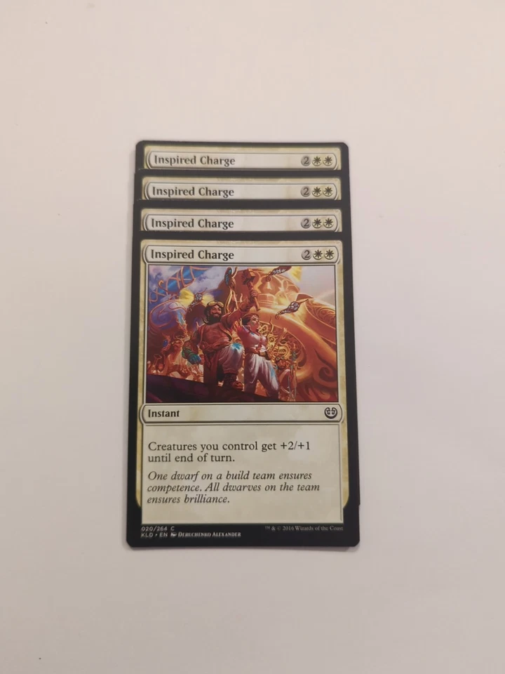 (4) Inspired Charge *PLAYSET* Kaladesh Regular NM MTG - Image 1 of 1