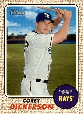 2017 Topps Heritage #19 Corey Dickerson Tampa Bay Rays - Image 1 of 2