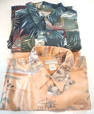Lot 2 Boca Classics Island Wear Men’s XL Silk Blend Hawaiian Shirts Tropical - Image 1 of 4