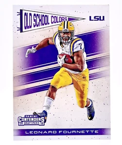 2018 Contenders Draft Picks Old School Colors #15 Leonard Fournette Jaguars - Imagen 1 de 2