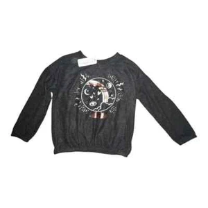 Gymboree Girls Gray Sweater Tight Knit Rose Gold Graphic Soft Small NWT - Picture 1 of 7