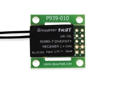 Graupner GR-12L SUMD+T 2 Antennen PCB 2.4 GHz Empfänger - S1045 - Bild 1 von 2