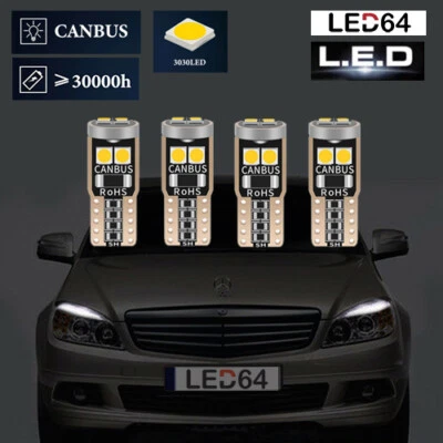 4 LED White Night Lights / Parking Lights For Mercedes Class C W204 - Image 1 of 2
