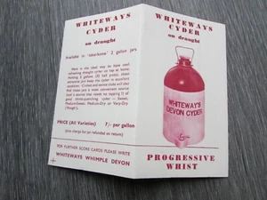 Whiteway's Devon Cyder Cider on Draft Promotional Advertising Whist Card - Picture 1 of 6