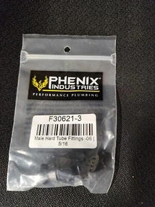 Phenix J30621-3Male Hard Tube Fitting -6 x 5/16 - Imagen 1 de 3