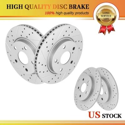 Передние и задние перфорированные тормозные диски для 2008 2009 2010 2011 2012 - 2015 Scion XB - Изображение 1 из 4