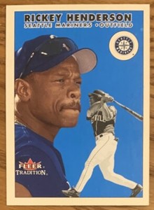 RICKEY HENDERSON, 2000 FLEER UPDATE CARD, BASEBALL LEGEND !