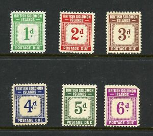 R1262   Solomon Islands 1940   postage dues  SHORT-SET   6v.   MH