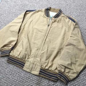 Vintage Pacific Trail Sportswear Bomber Jacket Mens Large Brown USA Cotton Blend - Picture 1 of 12