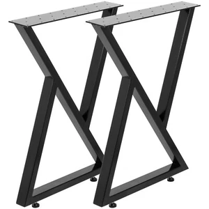 VEVOR 2x Metal Table Legs 71x51cm Desk Bench Z-Shape Dining Coffee Table Legs - Picture 1 of 12