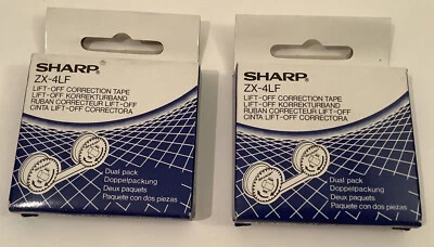 SHARP LIFT OFF CORRECTION TAPE ZX-4LF - LOT OF 2 - NEW IN BOX - Image 1 of 2