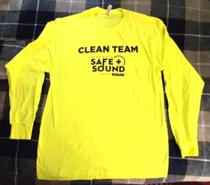 Jerzees Hard Rock Clean Team Safe & Sound XL, 2XL oder 3XL gelb Langarm - Bild 1 von 6