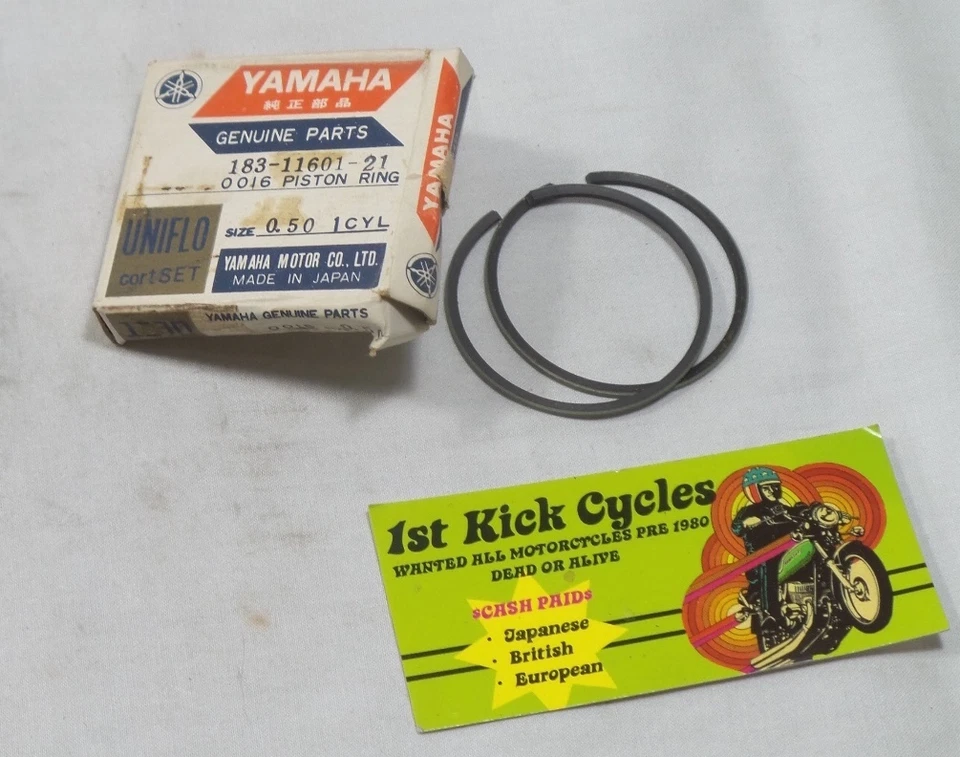 NOS Yamaha AS2 YAS1 .50 2nd O/S Piston Rings 183-11601-21 OEM - Image 1 of 1