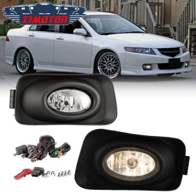 Kit de parachoques de luces de conducción estilo OE 2004-2005 para luz antiniebla Acura TSX lente transparente Foto 1 de 4