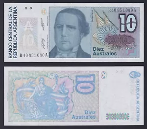 Banconota Argentina 10 australes (1985-1989) P.-325br Serie Sostitutiva FDS/UNC - Imagen 1 de 1