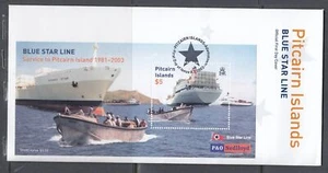 Pitcairn Is. Scott 571 FDC - Blue Star Line Service - Bild 1 von 1