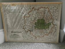 London Registration Areas Map Bacon's Geographic Establishment 1912