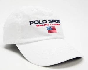 Polo Sport Ralph Lauren White Cap/Hat BNWT Adjustable Embroidered Logo FREE SHIP - Picture 1 of 8