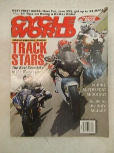 CYCLE WORLD MAGAZINE SEPTEMBER 2008 IND MOTOGP HONDA CRF230L YAMAHA XT250 BIKES - Picture 1 of 2