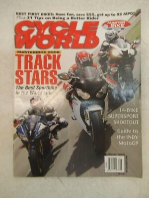CYCLE WORLD MAGAZINE SEPTEMBER 2008 IND MOTOGP HONDA CRF230L YAMAHA XT250 BIKES  - Image 1 of 2