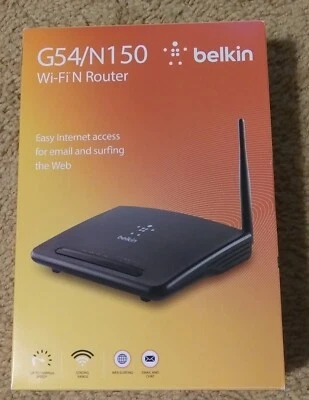 Belkin G54/N150 Wireless Wi Fi N Router 4 LAN Port Up to 150Mbps - Image 1 of 4