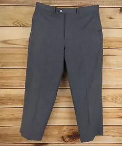 Claiborne Dress Pants Mens 42x30 Gray Polyester Straight Leg Pockets Flat Front - Picture 1 of 8