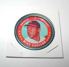 1971 Topps Baseball Coin Pin #150 Mike Cuellar Baltimore Orioles NEAR MINT