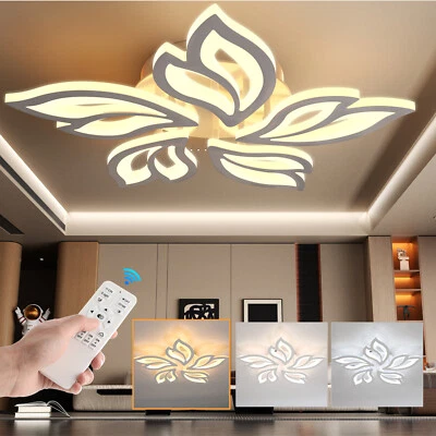 Modern LED Deckenleuchte Wohnzimmer Deckenlampe Dimmbar mit Fernbedienung APP DE - Immagine 1 di 4