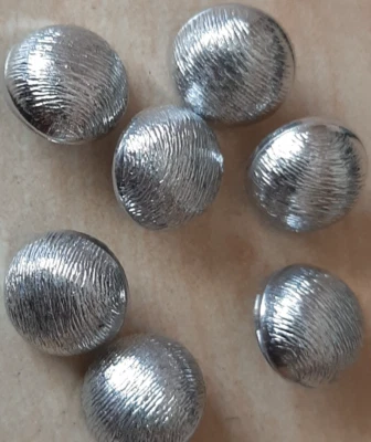 7 Knöpfe, Trachtenknöpfe  Metall Silber , 10 mm, , Sakko, Trachten, Blusen - Bild 1 von 4