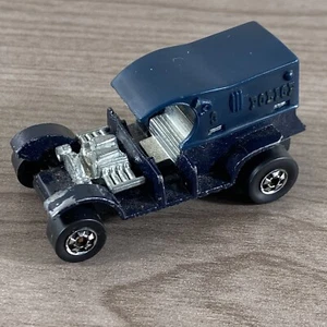 Vintage 1969 Hot Wheels 1:64 Blue PADDY WAGON Police Hot Rod BW Blackwalls HK - Picture 1 of 8