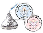 216 BAPTISM CHRISTENING FAVORS CHOCOLATE KISS CANDY KISS LABELS