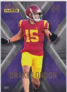 2022 Wild Card Matte Chase Purple X-Plode Red #MXP14 Drake London Falcons #8/50 - Picture 1 of 1