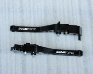Palancas Cortos Carrera Freno Embrague Ducati 848 1098 1198 Negro - Imagen 1 de 2
