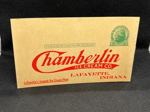 1¢ POSTAL ORDER CARD CHAMBERLIN ICE CREAM CO. LAFAYETTE, IN - Picture 1 of 2