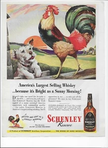 1945 SCHENLEY RESERVE AD - SUNNY MORNING FLAVOR - BUY WAR BONDS! - Picture 1 of 1