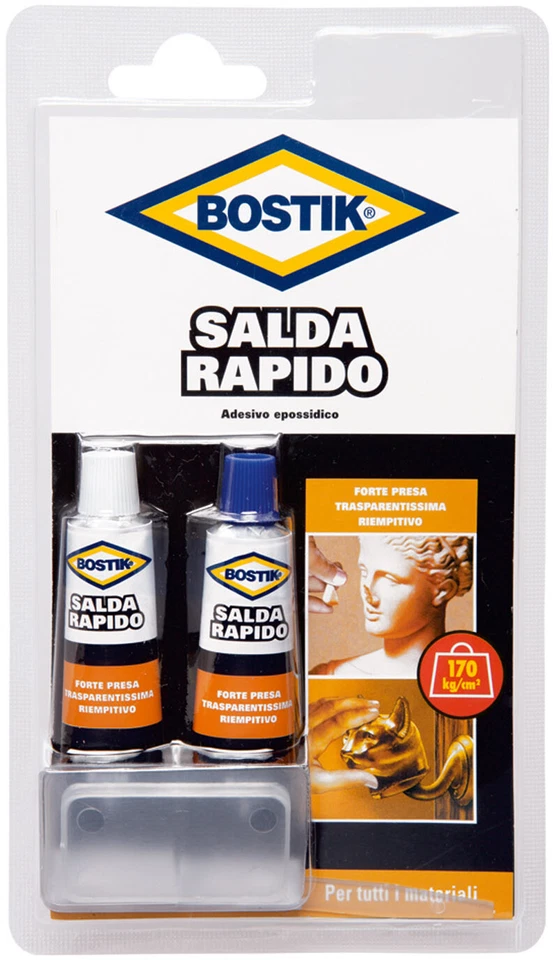 ADESIVO COLLA UNIVERSALE SALDARAPIDO MIXER BISON BOSTIK 24 ML INCOLLAGGI DIFFICI - Immagine 1 di 1