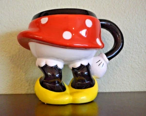 Disney Parks Minnie Mouse Pants Feet Ceramic Coffee Tea Cup Mug - Picture 1 of 7