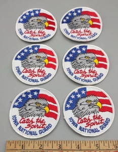 IOWA NATIONAL GUARD MILITARY Catch The Spirit Patch 3" Lot of 6 - Picture 1 of 3