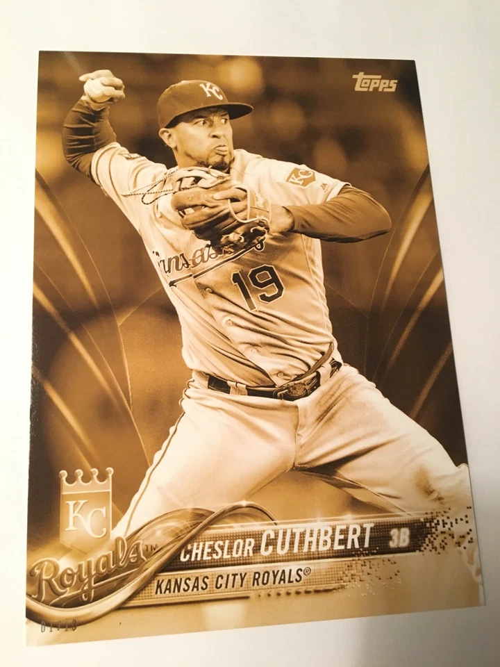 2018 Topps 5x7 Jumbo Cheslor Cuthbert Royals 72 Gold 01/10 - Image 1 of 1