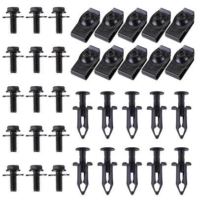 35PCS For Audi Engine Under Cover Splash Shield Guard M6 Bolts & U-nut Clips - Image 1 of 4