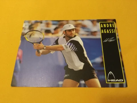 3 * Andre Agassi HEAD Radical Official Tennis 4" x 6" RARE POSTCARDS NEW BUY NOW Cover