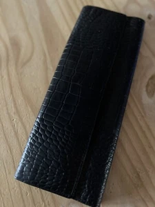 ann taylor Leather envelope Clutch Croc Embossed Black (See Pics For Details) - Picture 1 of 7