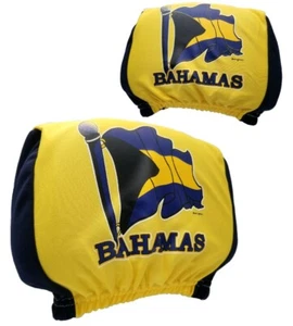 Bajan Bahamas Headrest Cover Flag Fit for Cars Vans Trucks-Sold by Pairs  - Picture 1 of 5