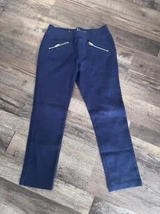 Gymboree Super Skinny Girls Navy Blue Zip Pocket Stretch Pull On Pants Size 7 - Picture 1 of 3