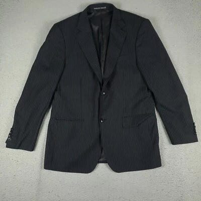 Blazer Giorgio Armani Para Hombre Talla 52 Negro Ajustado Super 180s Italia Chaqueta de Lana Foto 1 de 4