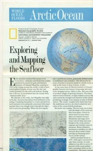 NATIONAL GEOGRAPHIC MAP-WORLD OCEAN FLOORS-ARTIC OCEAN+ATLANTIC OCEAN-1990 - Picture 1 of 2