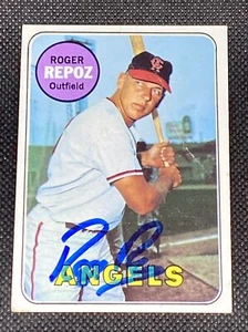 Roger Repoz Angels Signed Auto Autographed 1969 Topps Card #103 ~ COA - Picture 1 of 6